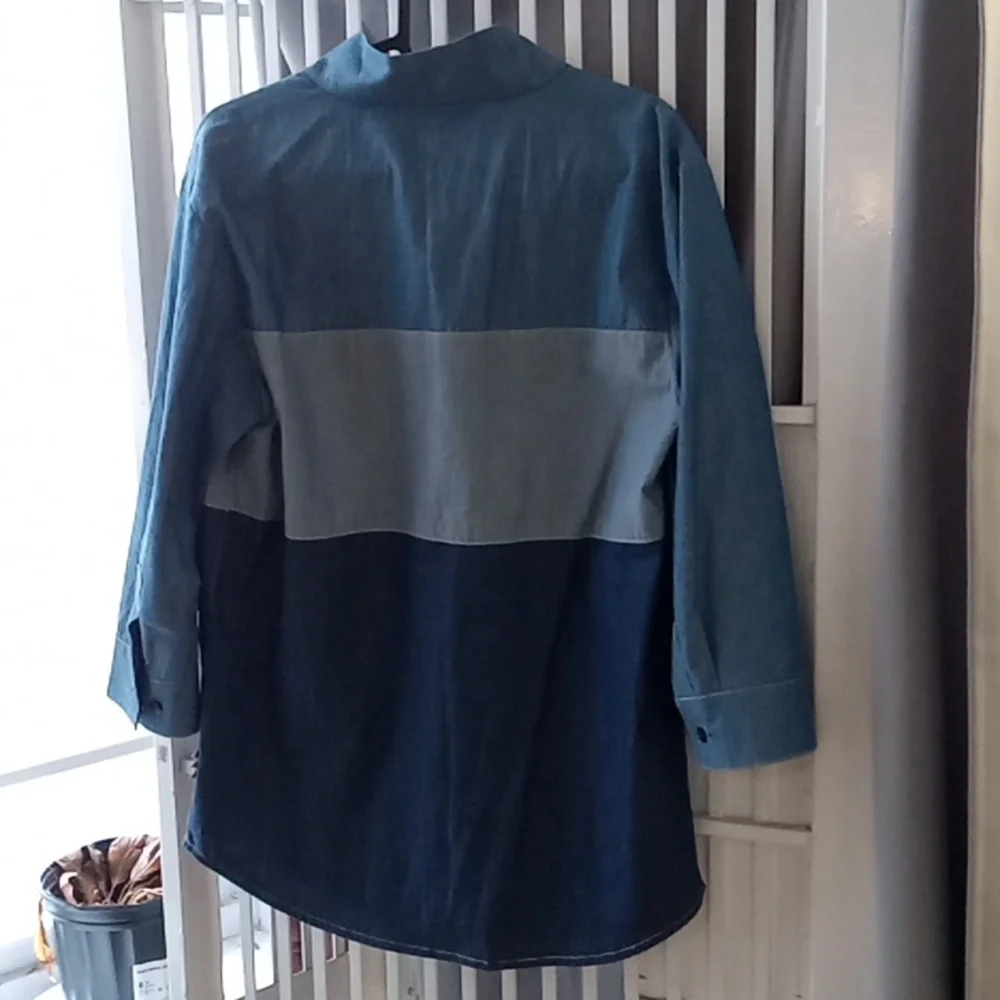 Denim colorblock shirt size M - Picture 6 of 6